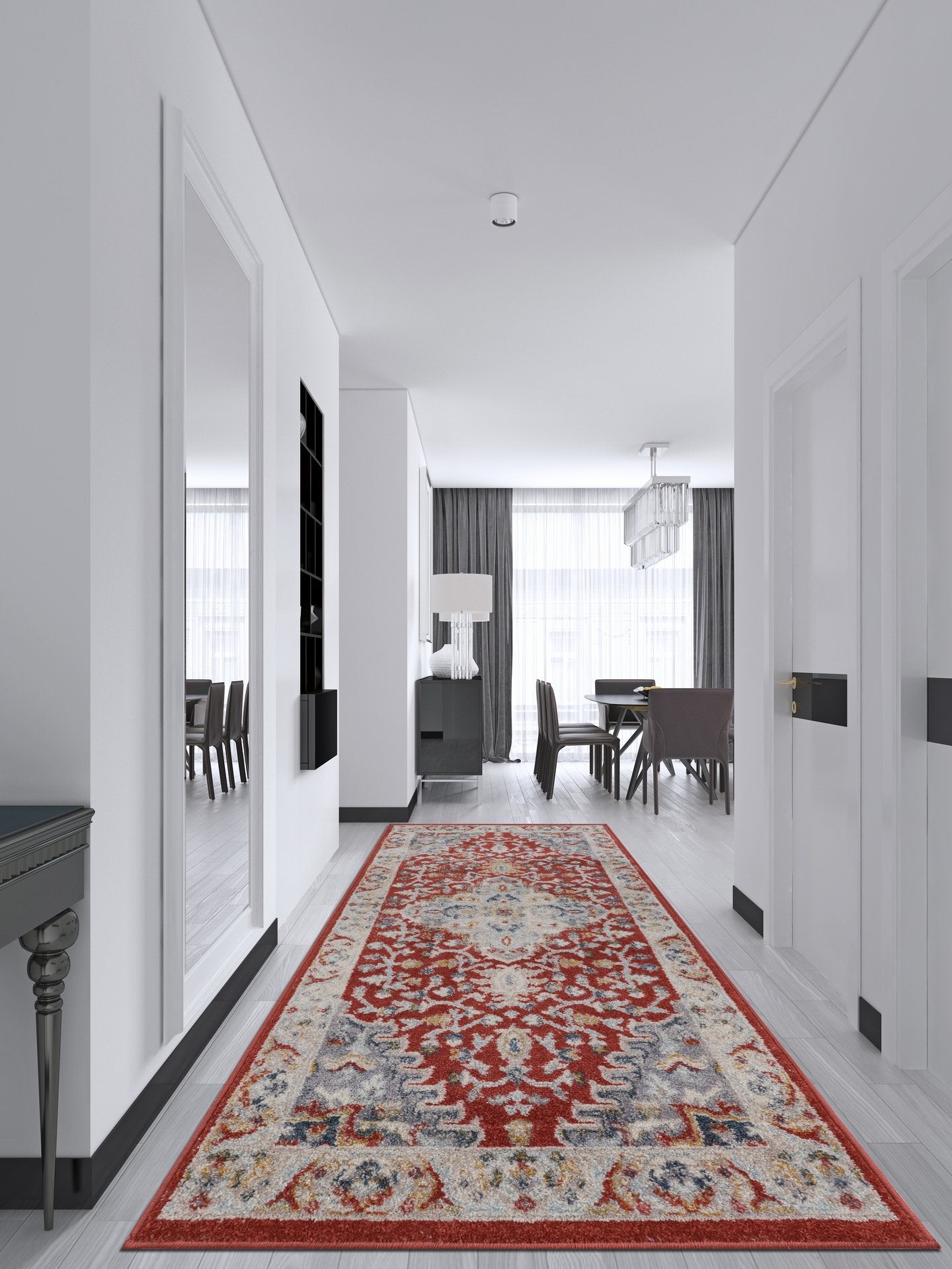 Meshkabad Persian Terra Cream Beige Area Rug