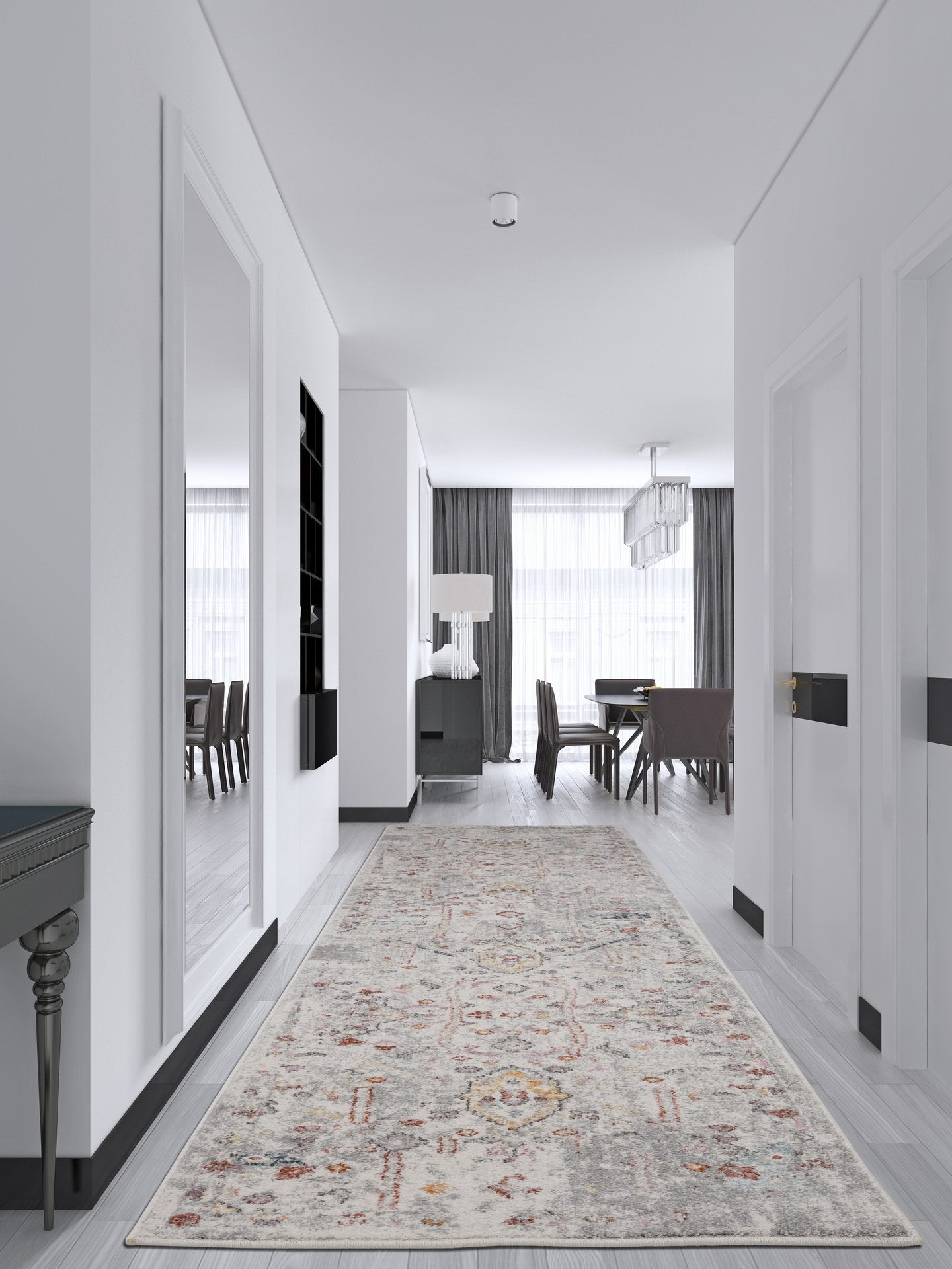 Heritage Cream Grey Area Rug