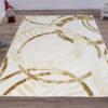 Beige Cream Circles Area Rug