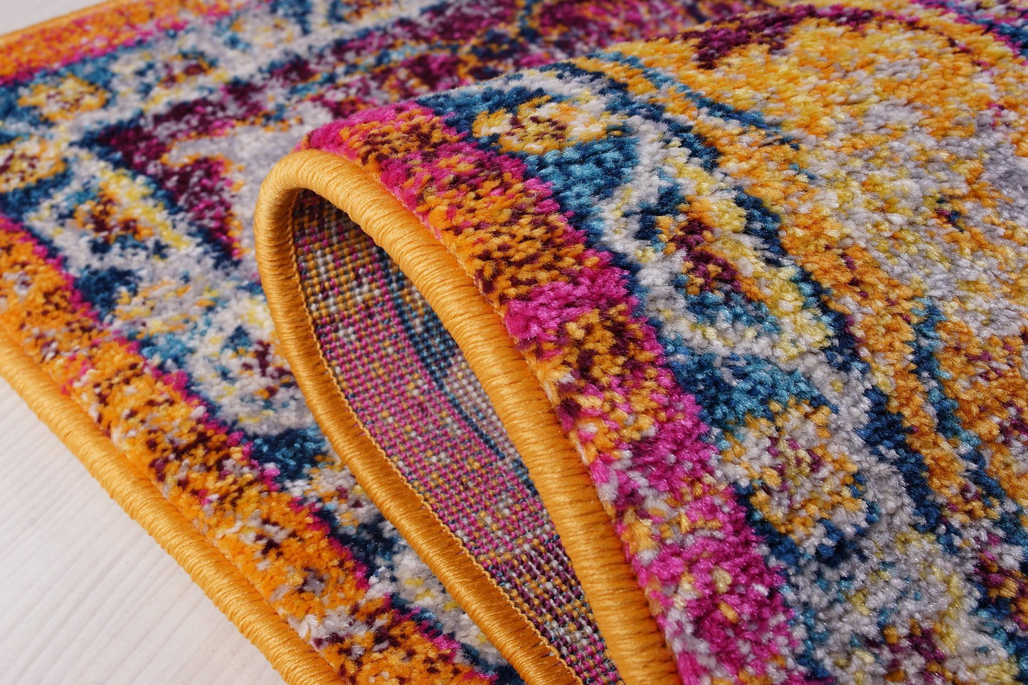 Sapphire Traditional Style Made in Europe Durable Turkish Mat Carpet in Orange Burgundy, 2x3 (1'10" x 2'11", 57cm x 90cm), 2x3 (1'10" x 2'11", 57cm x 90cm), Orange Burgundy