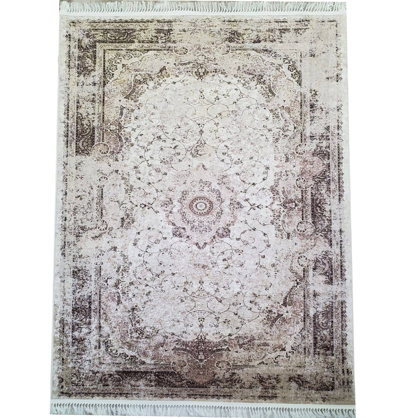 Abrielle Flatweave Cream Beige Traditional Area Rug