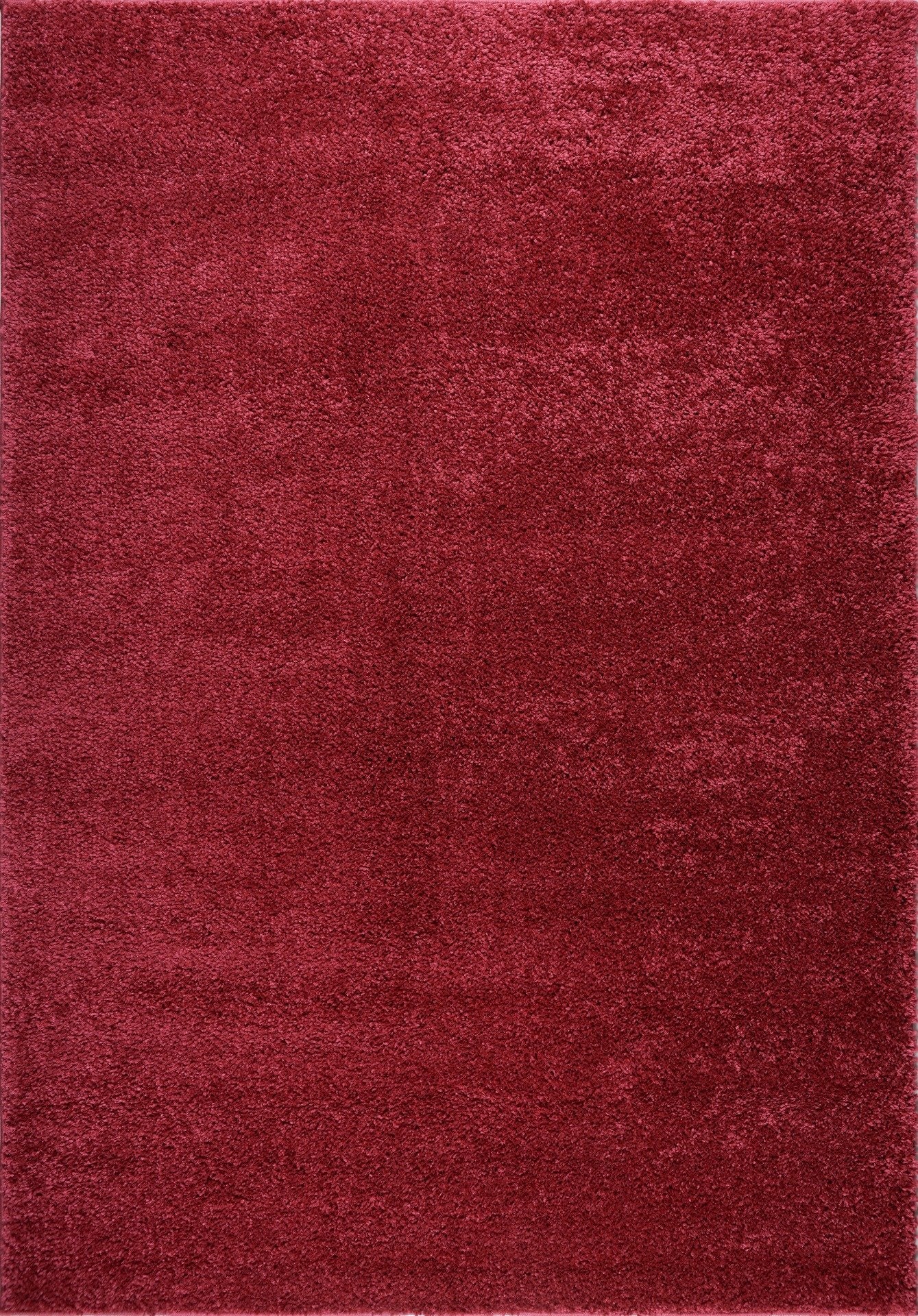 Solid Color Shaggy Meknes Durable Beautiful Turkish Doormat Rug in Rose Red