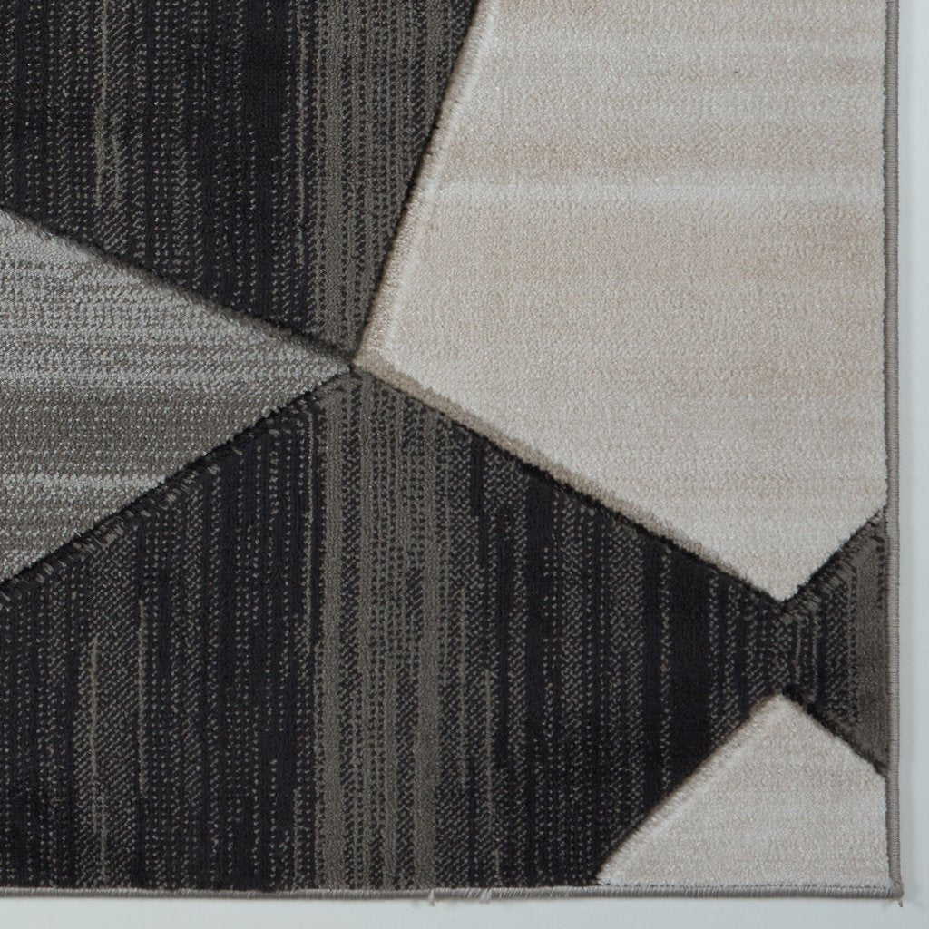 Rugs Aberdene Black Grey Mat 2' x 3'3"(60cm x 100cm)