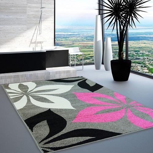 FLOWER PINK AREA RUG