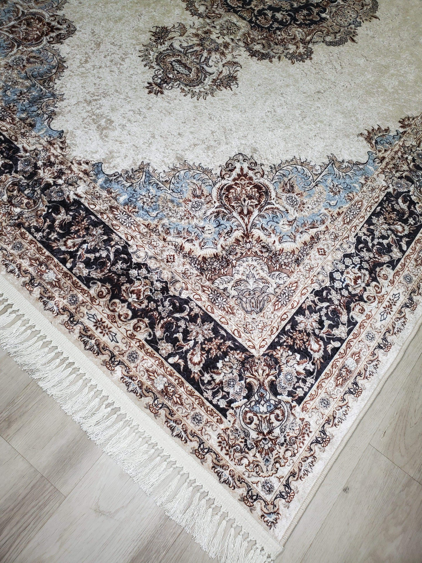 Argyle Flatweave Grey Blue Area Rug