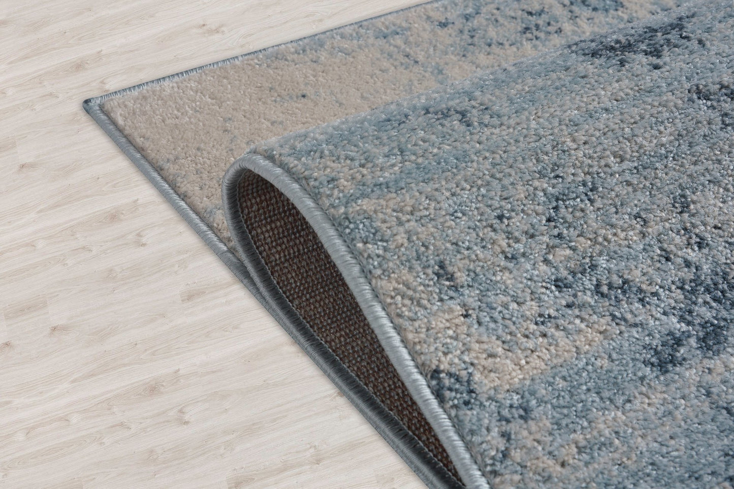 Unique Blue Ivory Rustic Area Rug