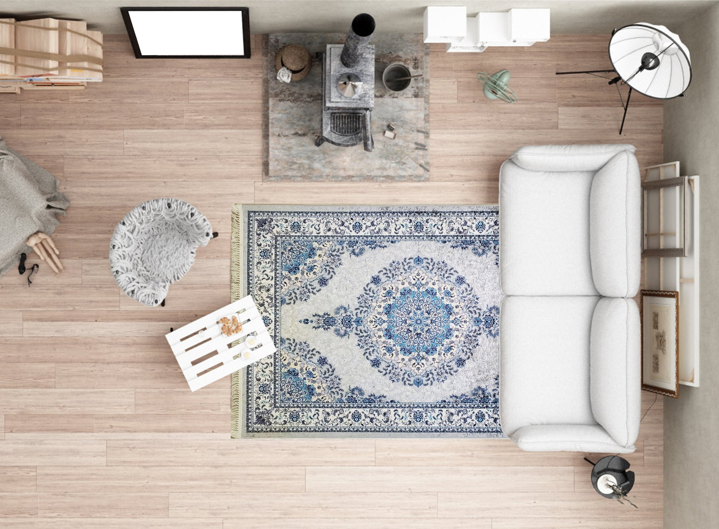 Elson Flatweave Grey Area Rug