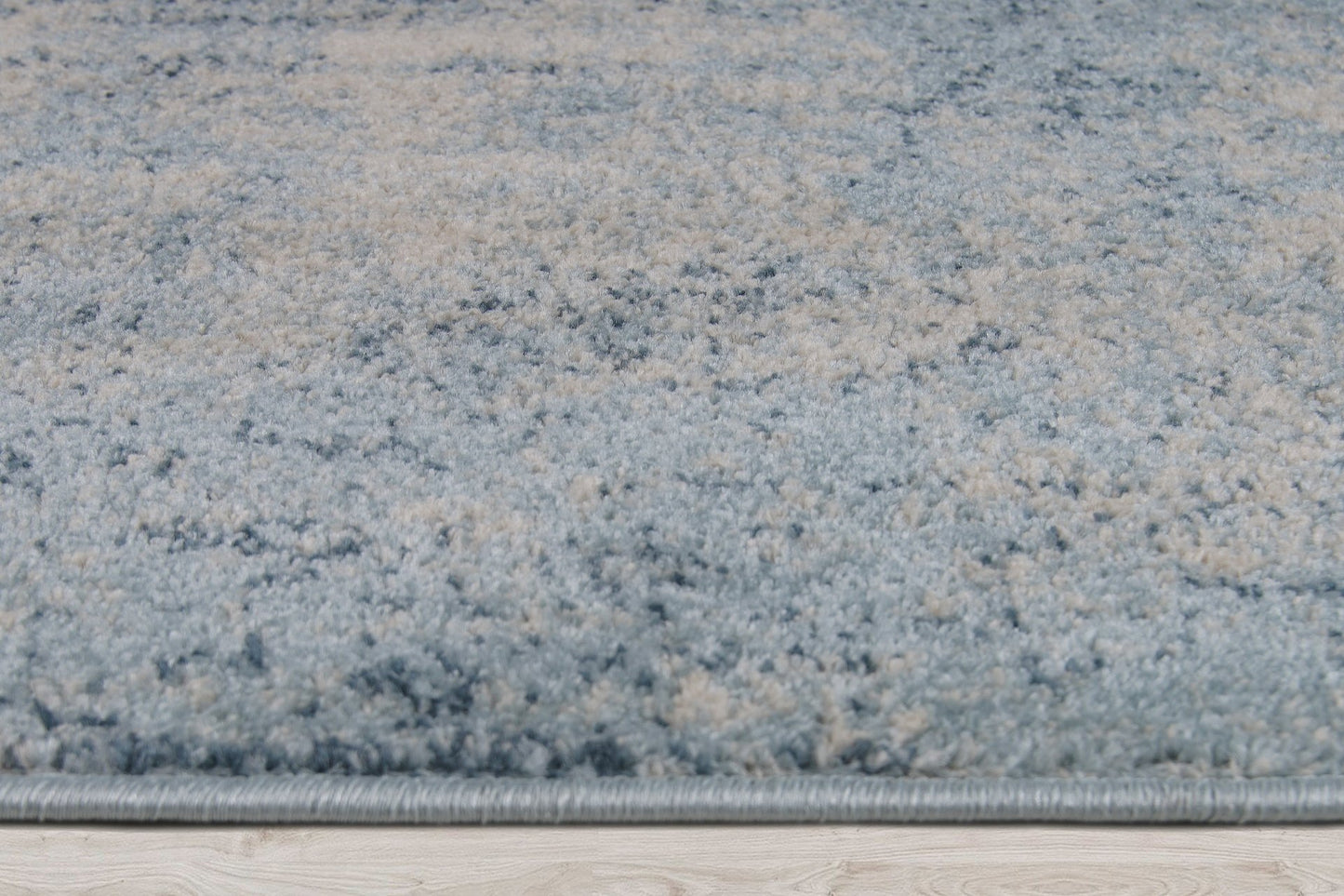 Unique Blue Ivory Rustic Area Rug