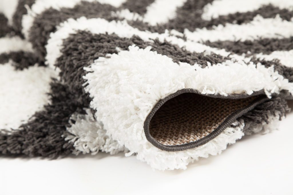 Stylish Shaggy Comfortable Elegant Carpet Area Rug in Dark Grey-White, 5x8