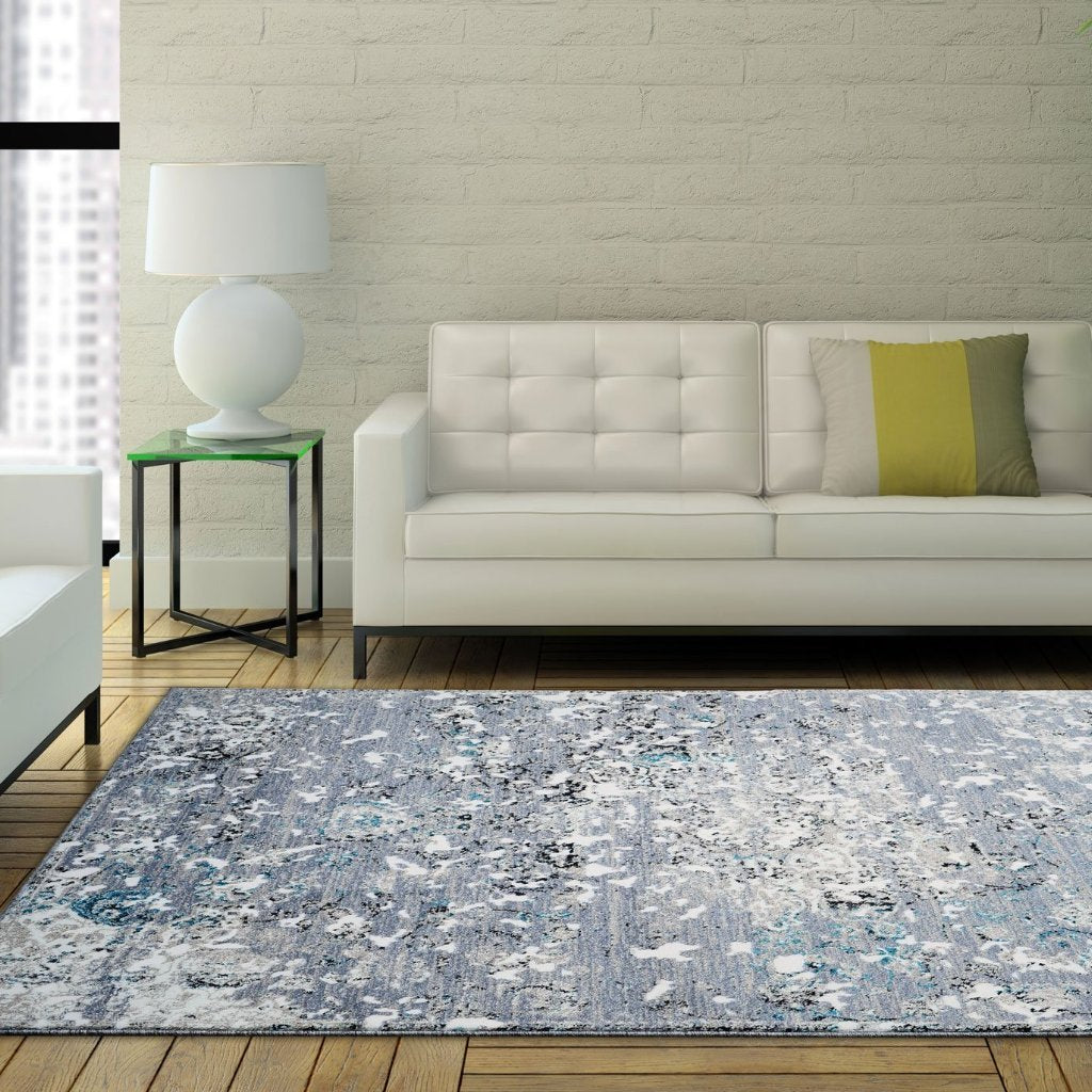 Copacabana Area Rug Contemporary Grey Area Rug for Living Room