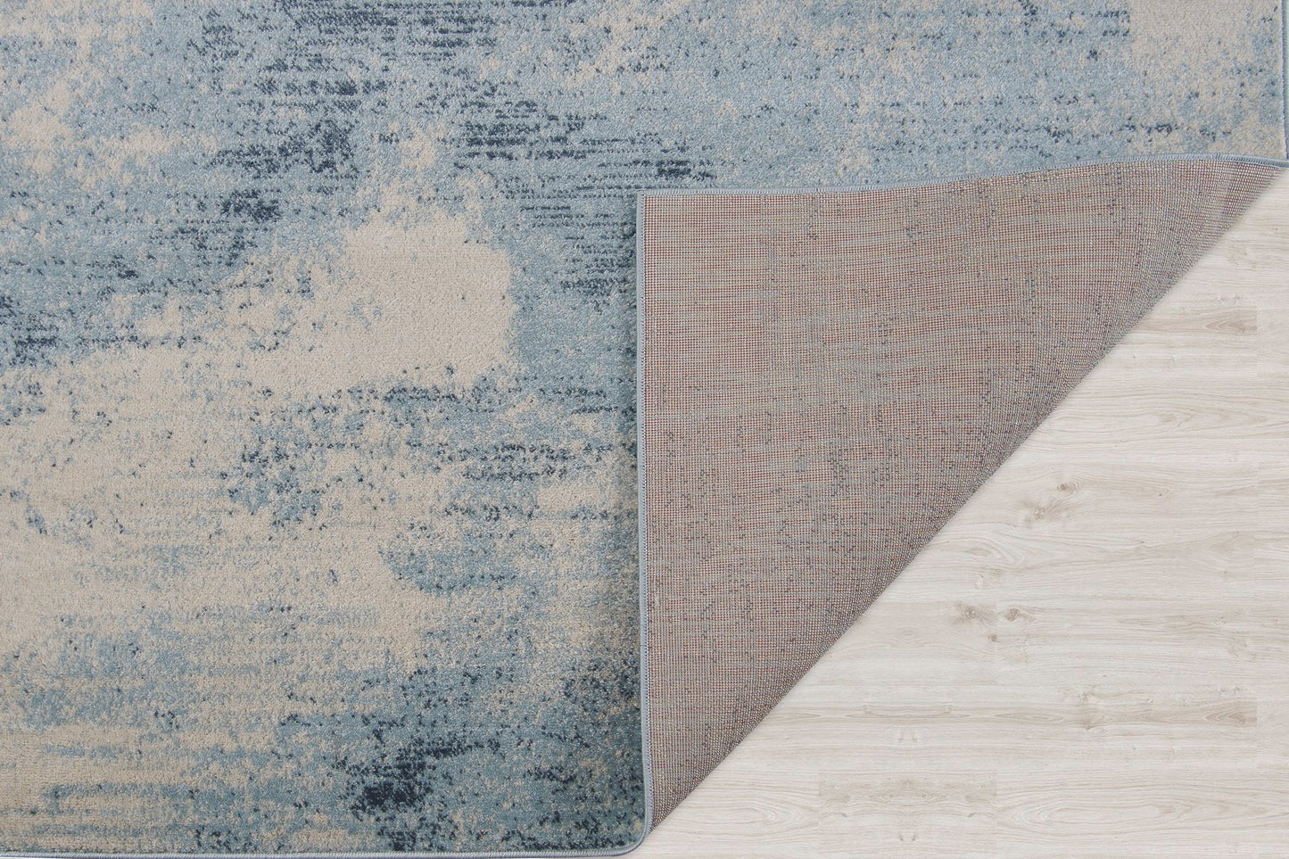 Unique Blue Ivory Rustic Area Rug