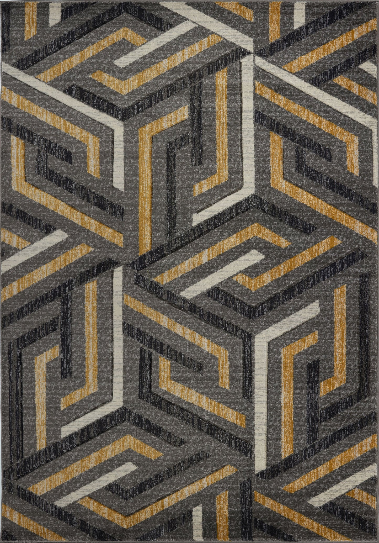 Lynn Valley Grey Gold Mat 2'x3'3" (60cm x 100cm)