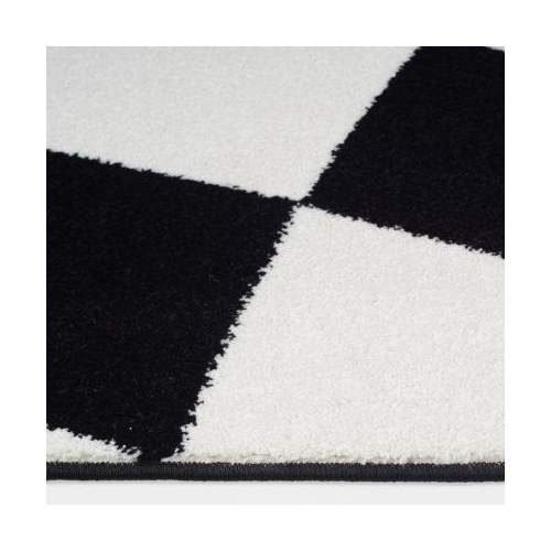 Red and Black Car on Road Polypropylene Kids Area Rug Carpet in Multicolor, 5x7 (5'3" x 7'4", 160cm x 225cm), 5'3" x 7'4" (160cm x 225cm), Multicolor