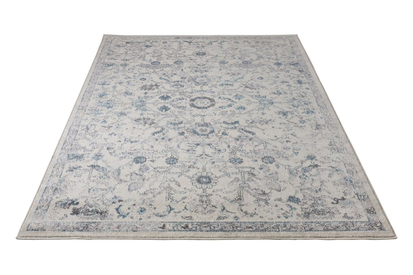 Arwen Cream Blue Traditional Persian Design Area Rug