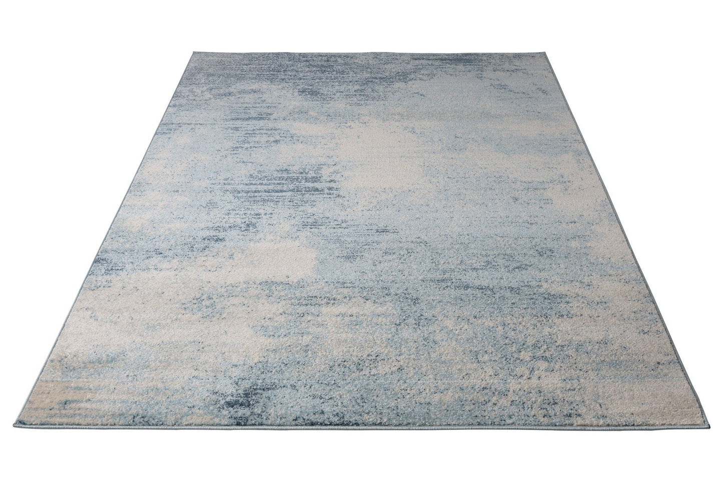 Unique Blue Ivory Rustic Area Rug