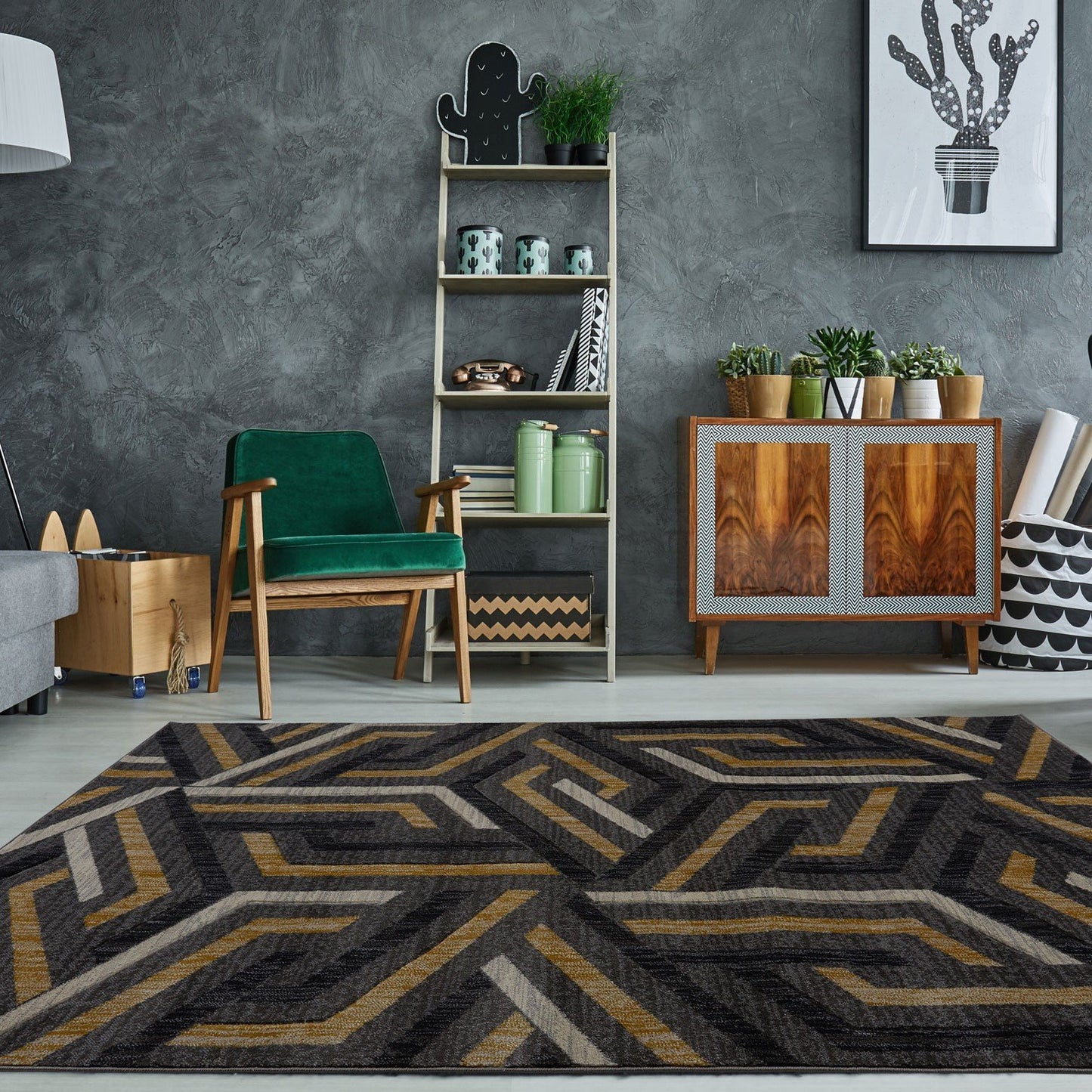 Lynn Valley Grey Gold Mat 2'x3'3" (60cm x 100cm)