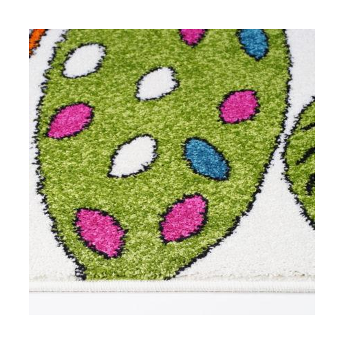 Cartoonish Style Animals Theme Made in Europe Indoor Kids Area Rug Carpet in Cream-Multi