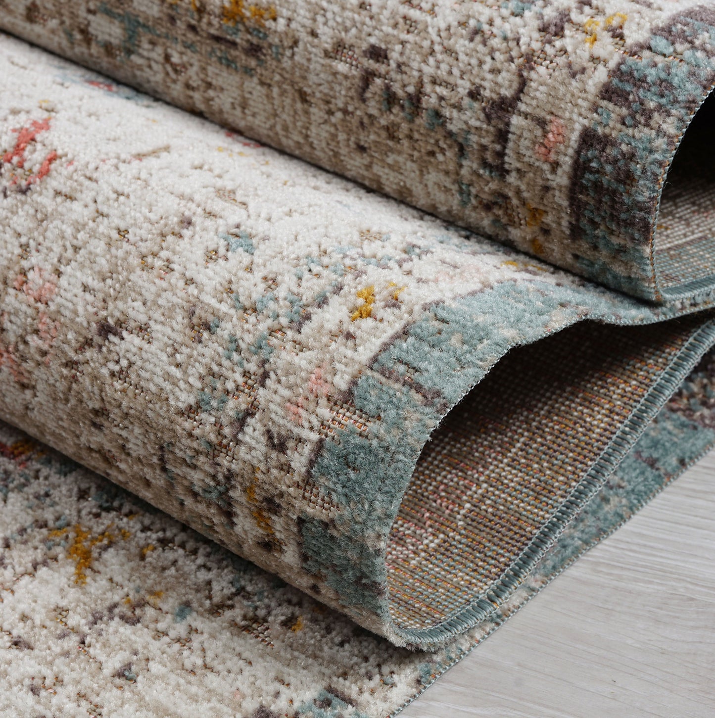 TMS13230 Timeless Collection Tiffany Turkish Comfortable Soft Mat in Cream Beige, 2x3