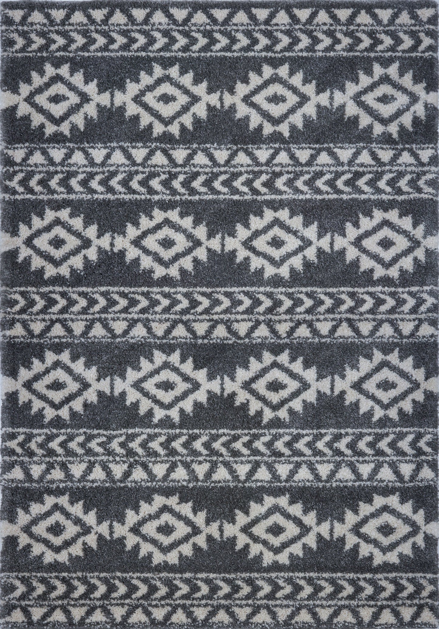 American Native Grey Ivory Area Rug -