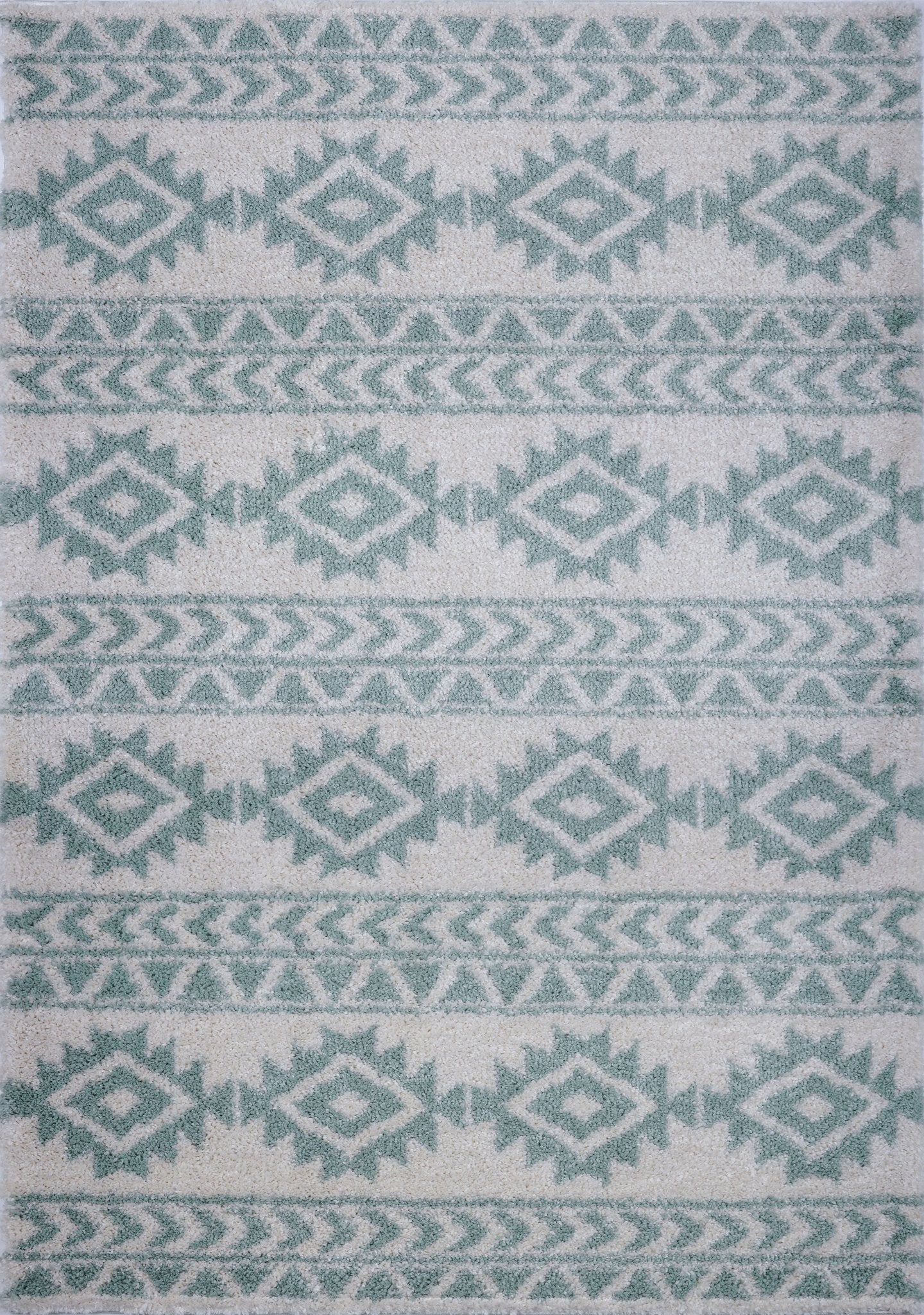 American Native Ivory Shaggy Area Rug