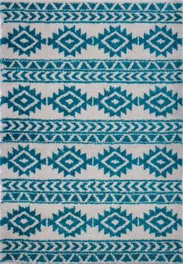 American Native Ivory Shaggy Area Rug