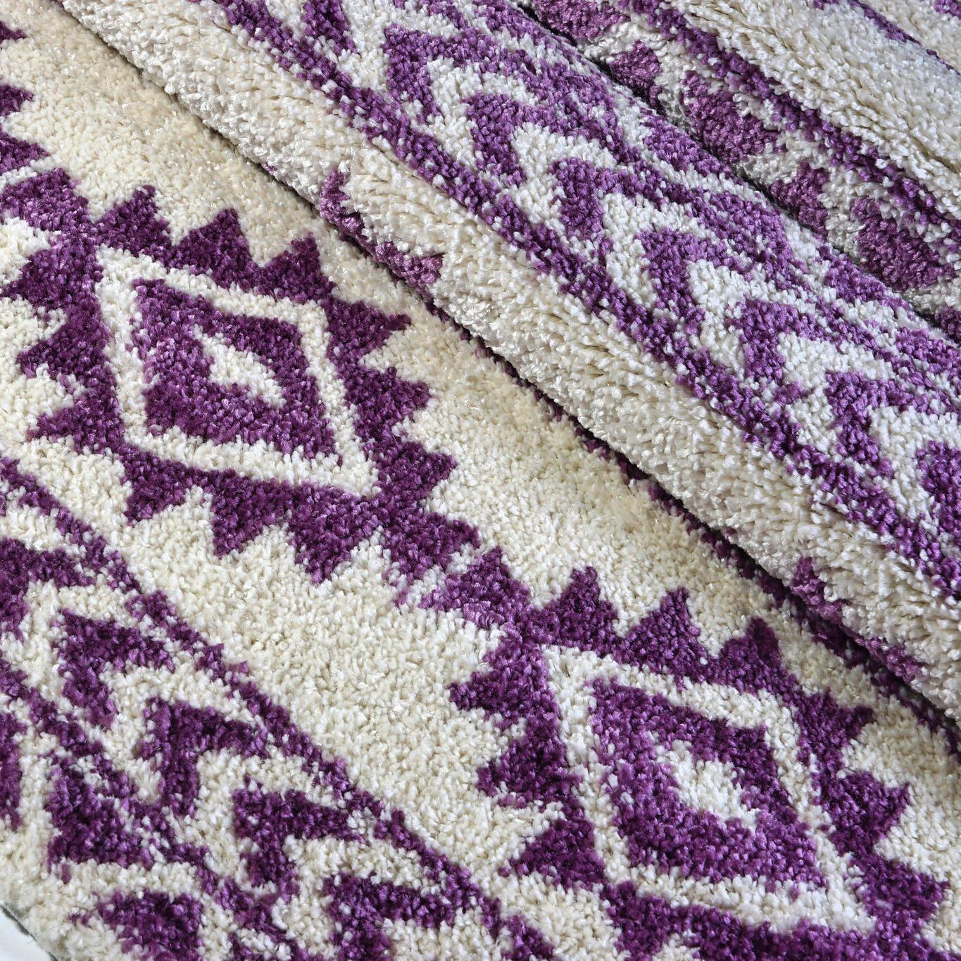 American Native Ivory Shaggy Area Rug