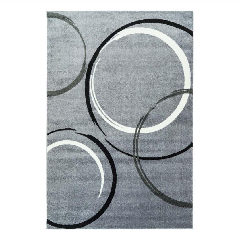 Bravo Gray Abstract Area Rug