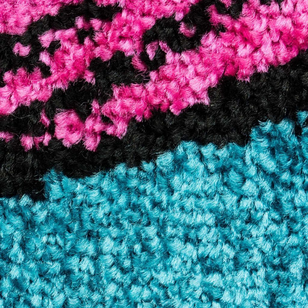 Bravo Black Neon Abstract Area Rug