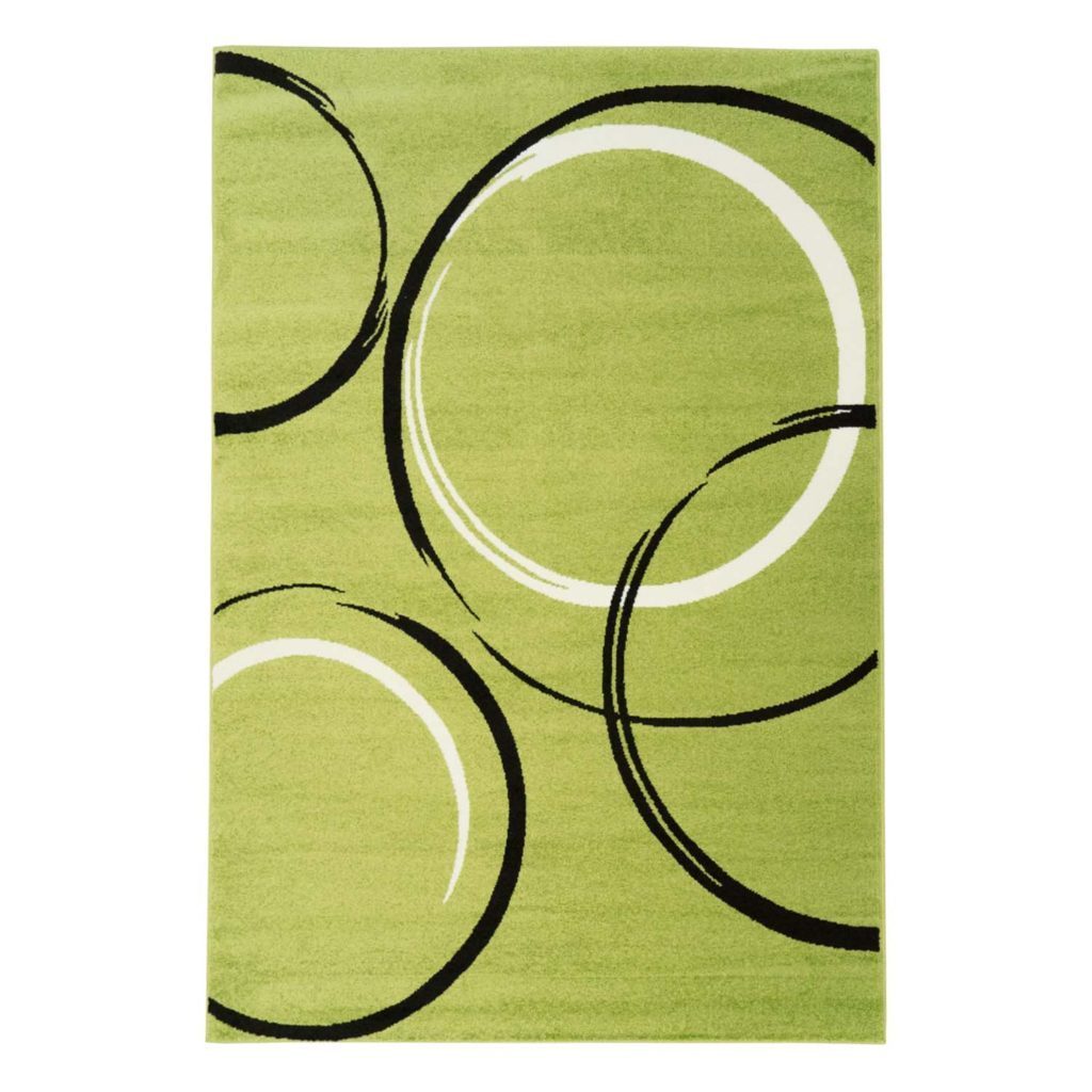 Bravo Green Abstract Area Rug