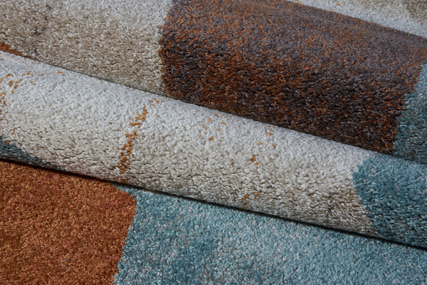 East York Beige Brown Teal Area Rug -