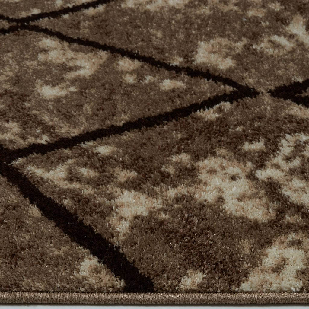 Centre Parkway Dark Beige Brown Area Rug -