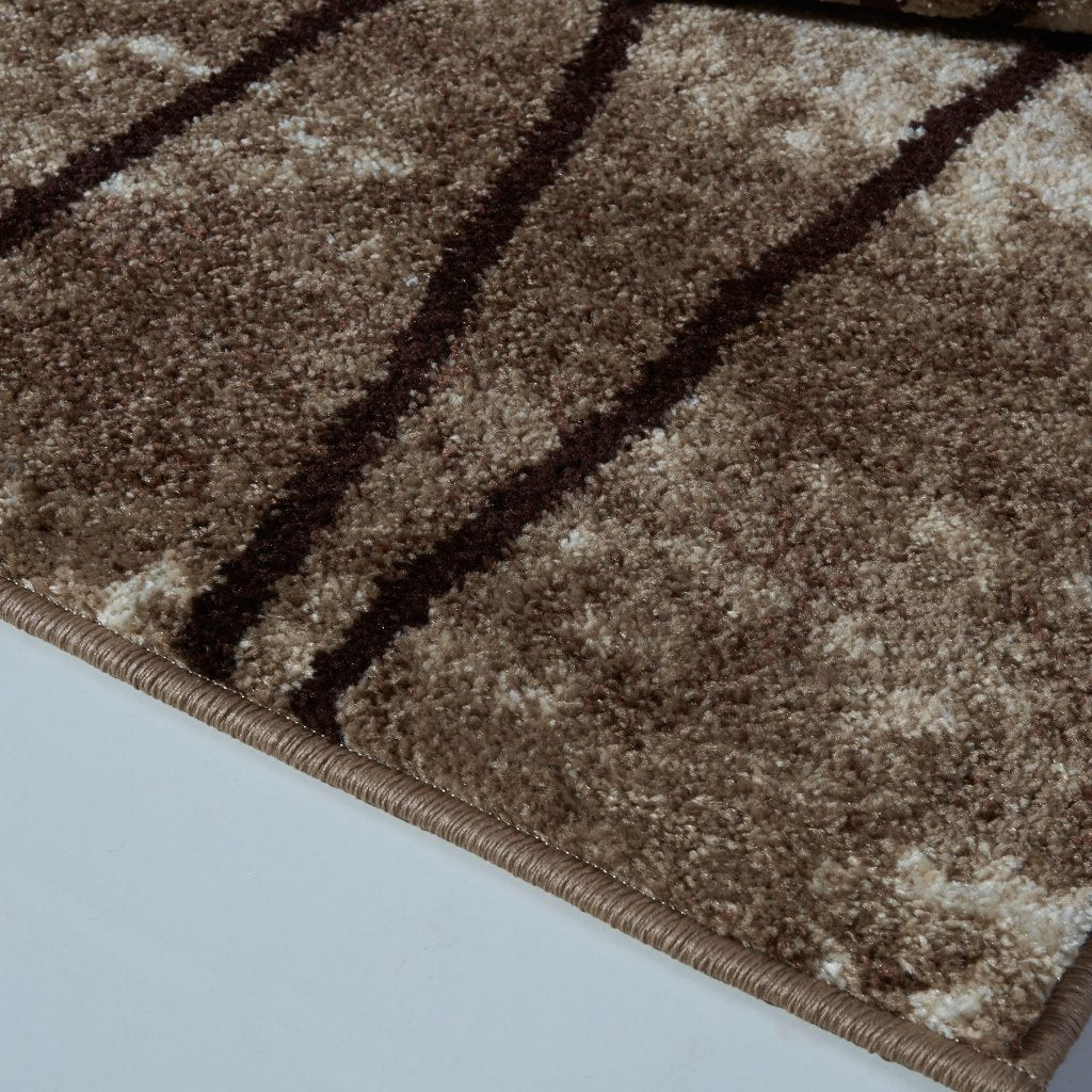 Centre Parkway Dark Beige Brown Area Rug -