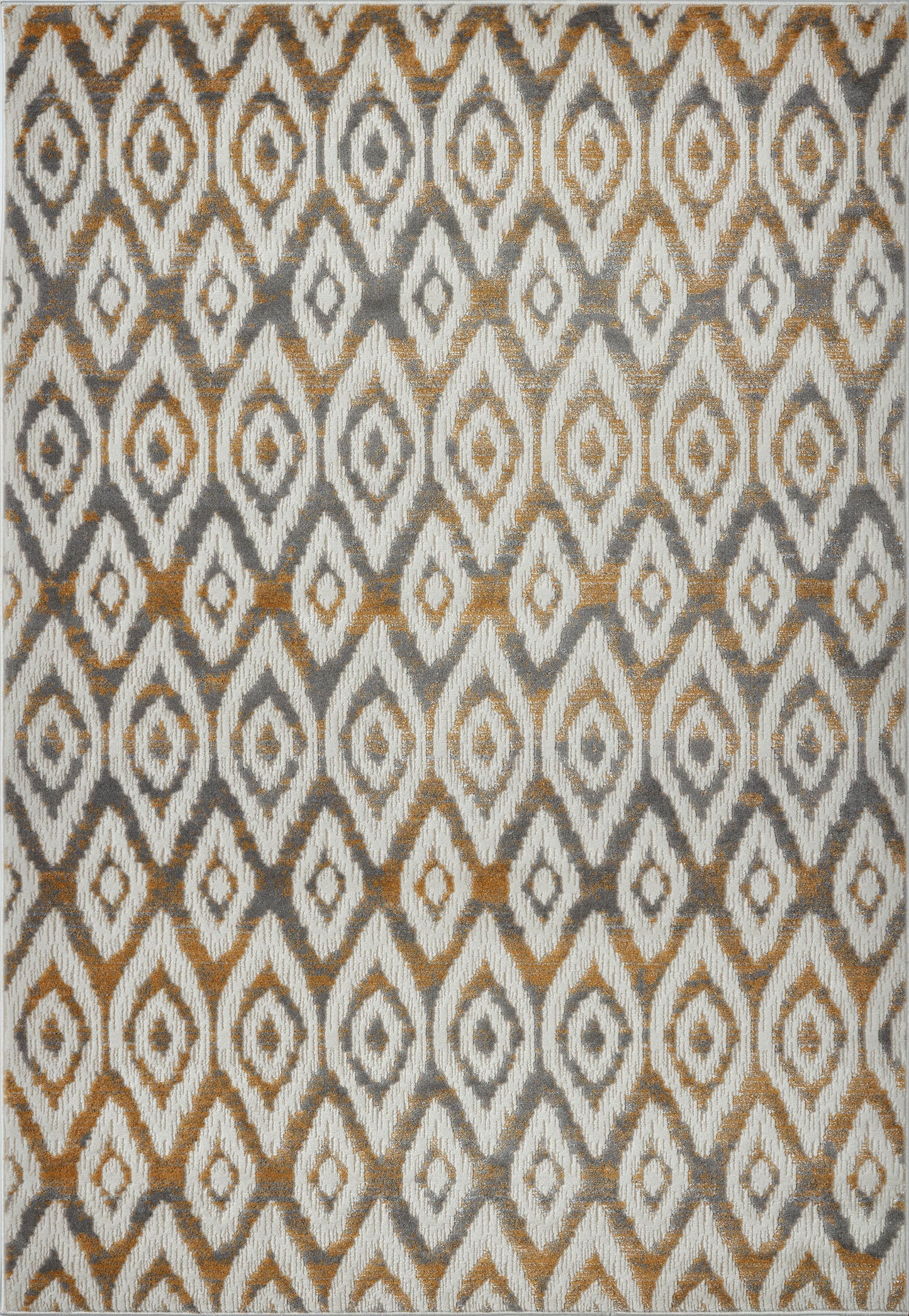 Vega Cream Gray Contemporary Area Rug -