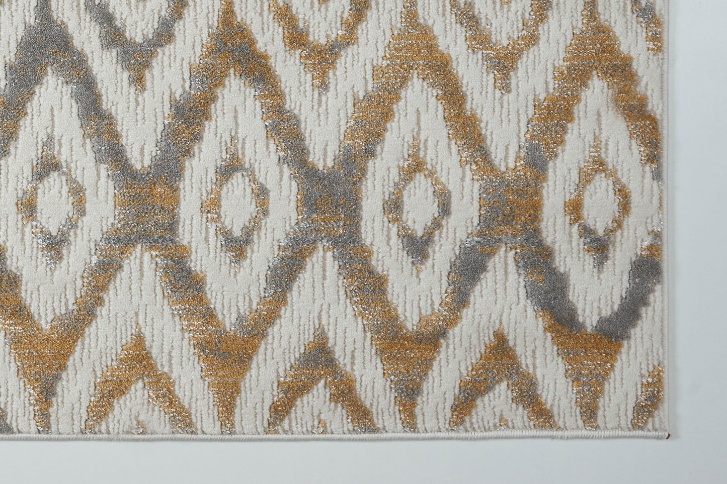 Vega Cream Gray Contemporary Area Rug -