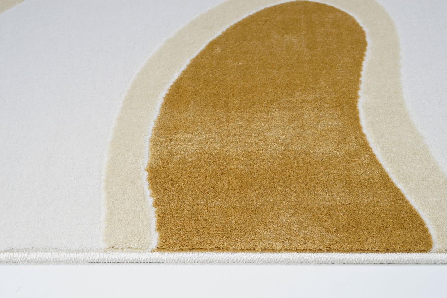 Peach White Abstract Pastel Area Rug