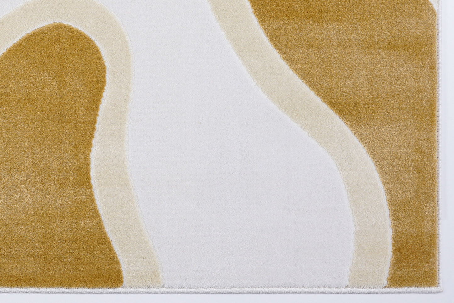 Peach White Abstract Pastel Area Rug