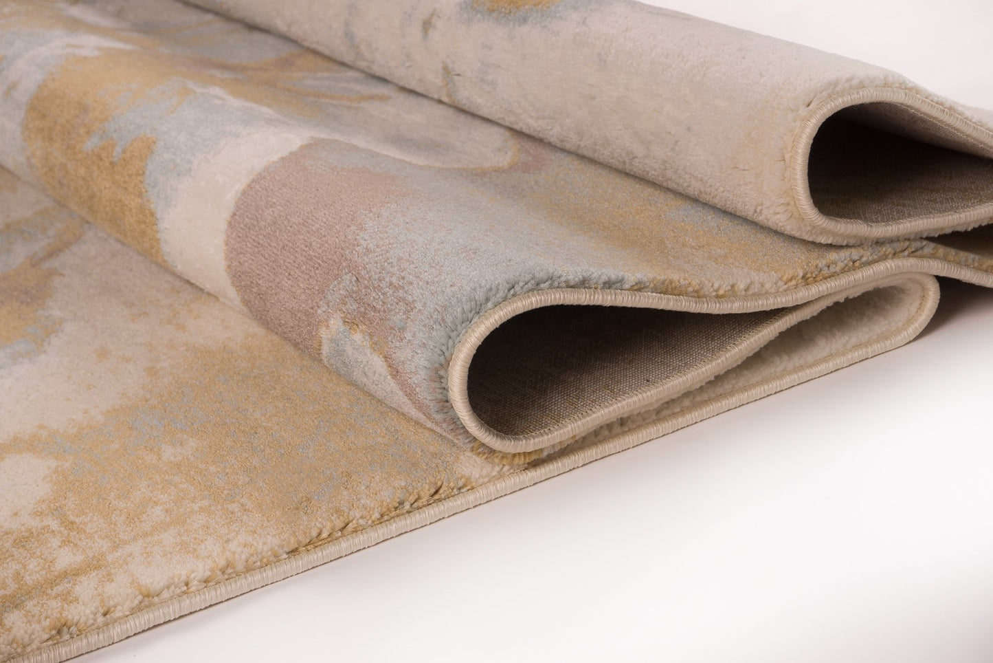 Sky Blue Gray Floral Area Rug