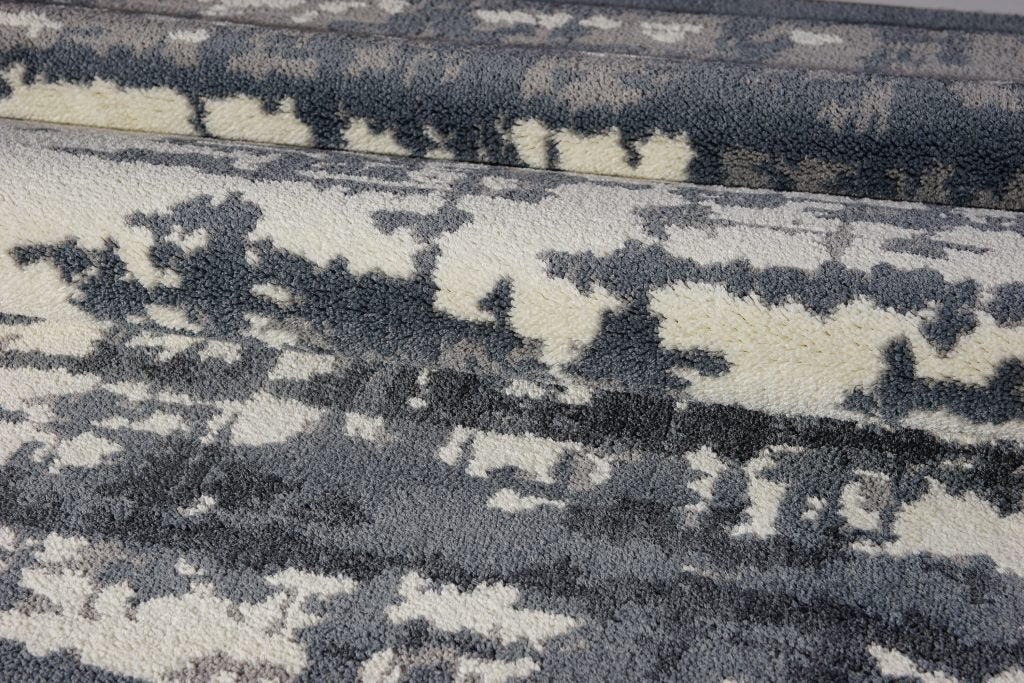 Barrie Gray Ivory Abstract Area Rug -