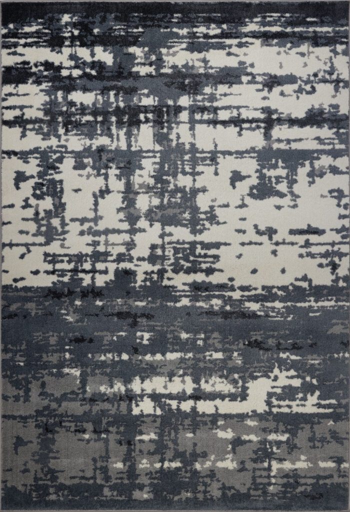 Barrie Gray Ivory Abstract Area Rug -