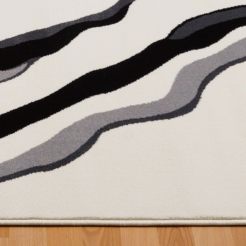 Calvin Cream Abstract Area Rug -