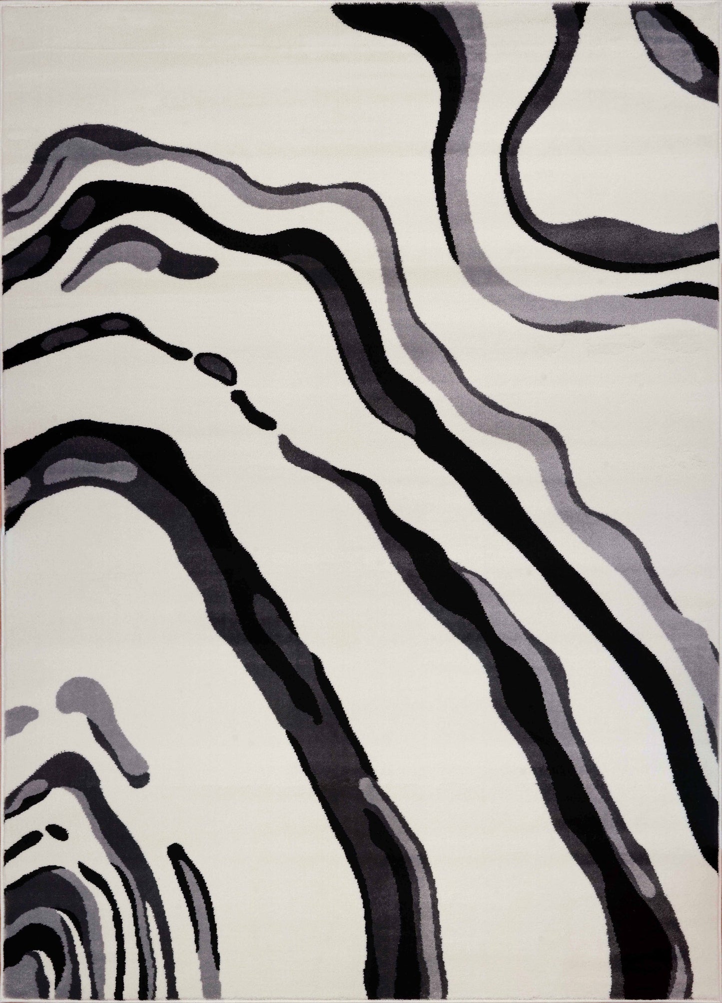 Calvin Cream Abstract Area Rug -