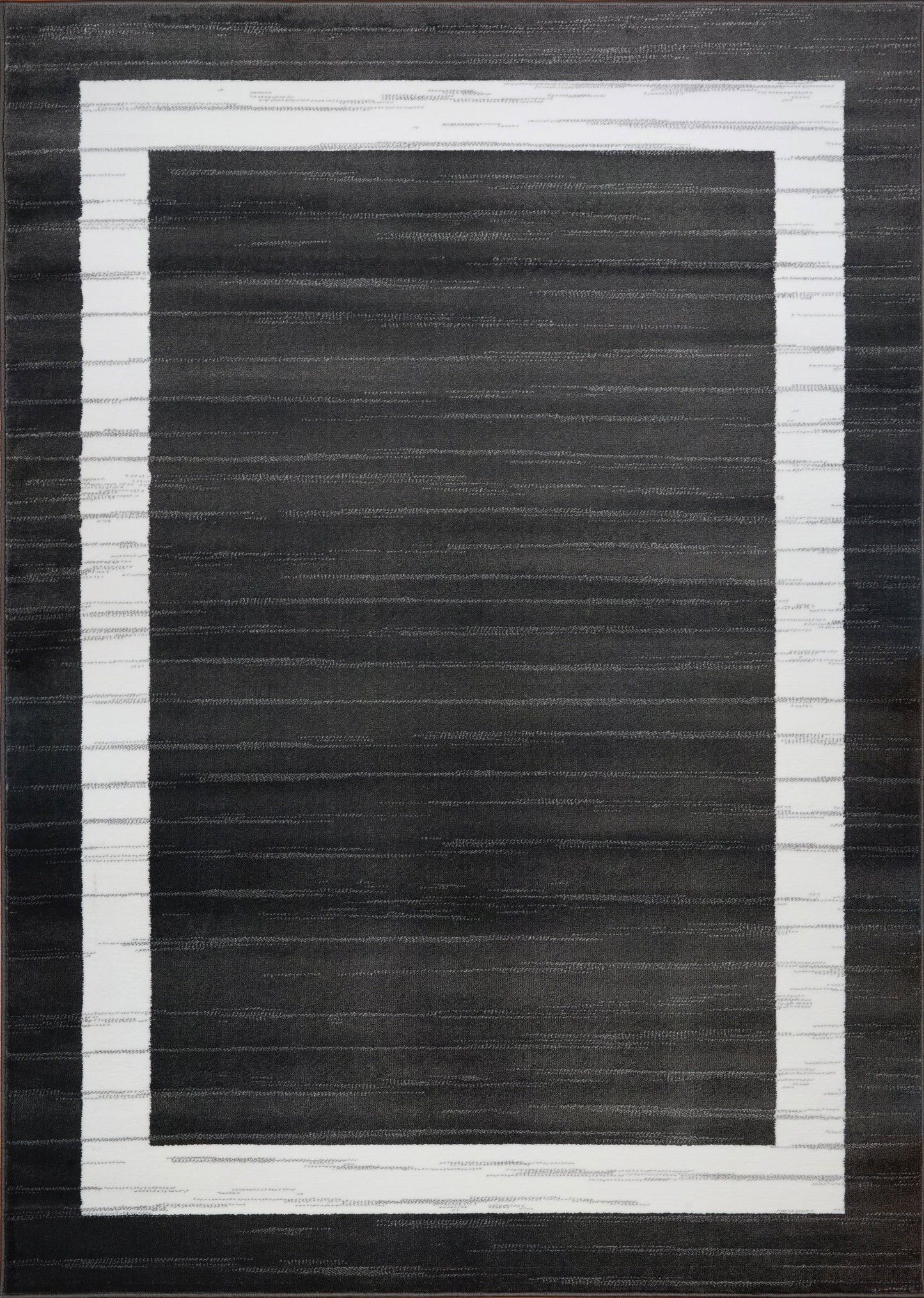 Cambridge Border Gray White Area Rug -