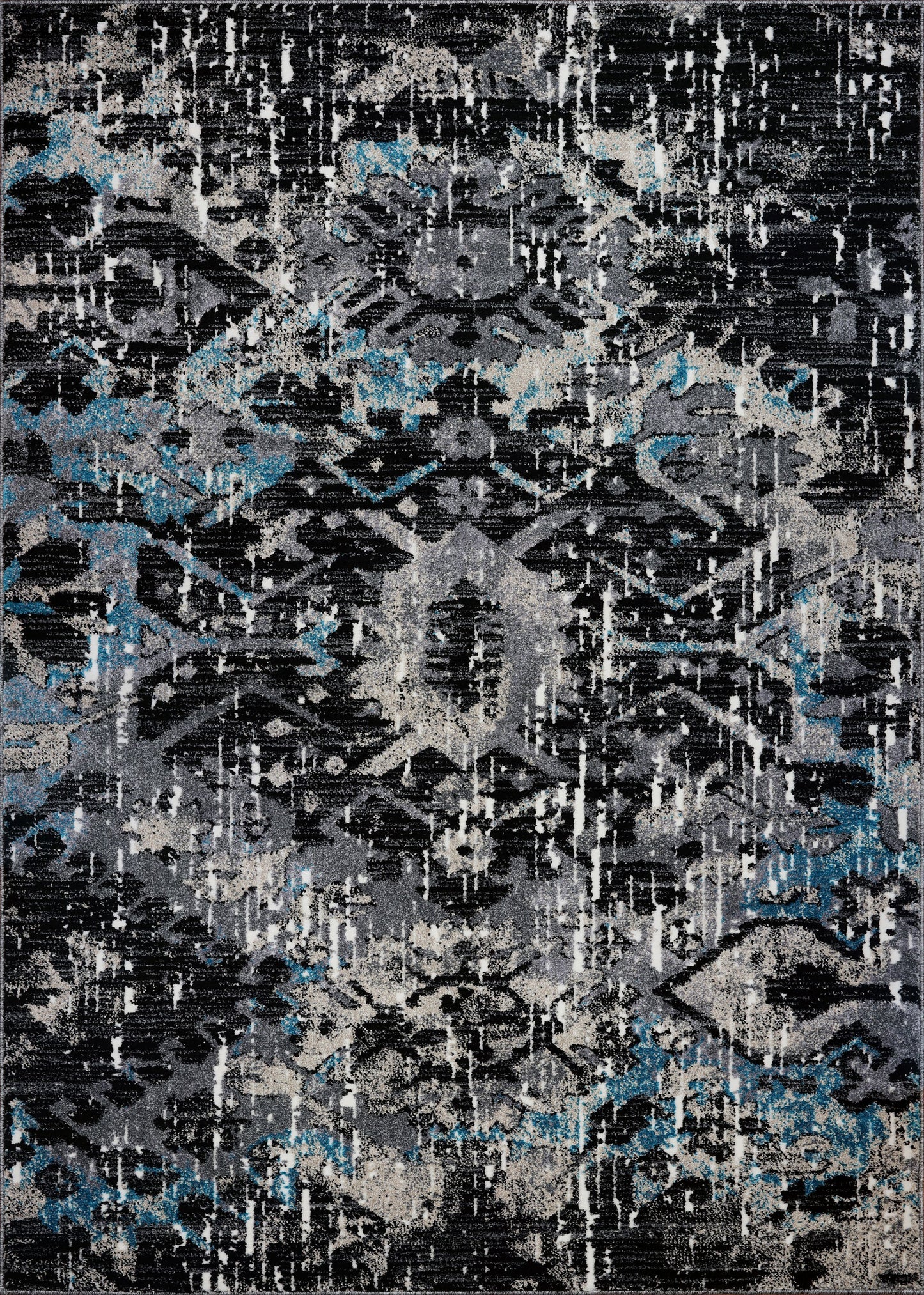 Coronado Black Turquoise Area Rug -