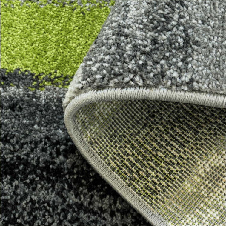 Copper Abstract Area Rug Grey Green -