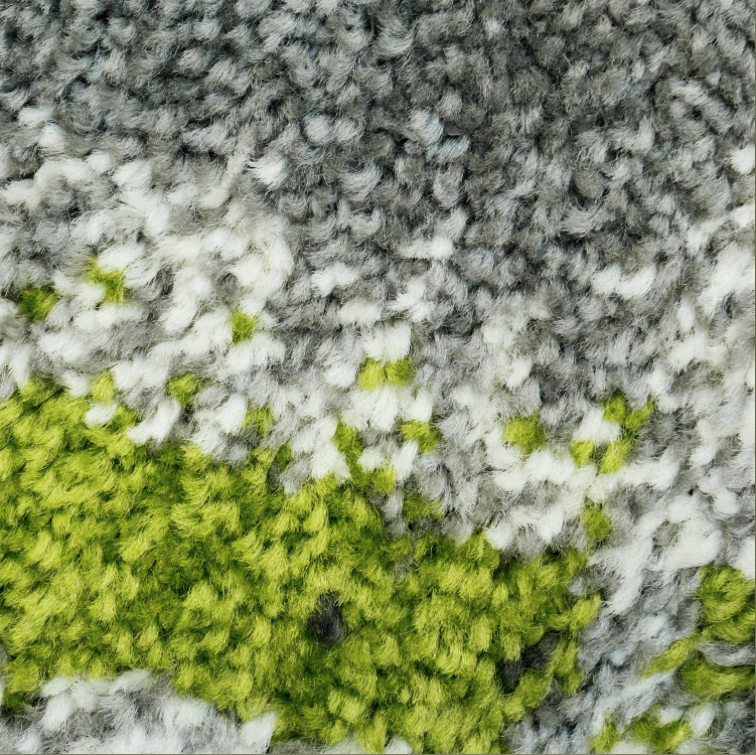 Copper Abstract Area Rug Grey Green -