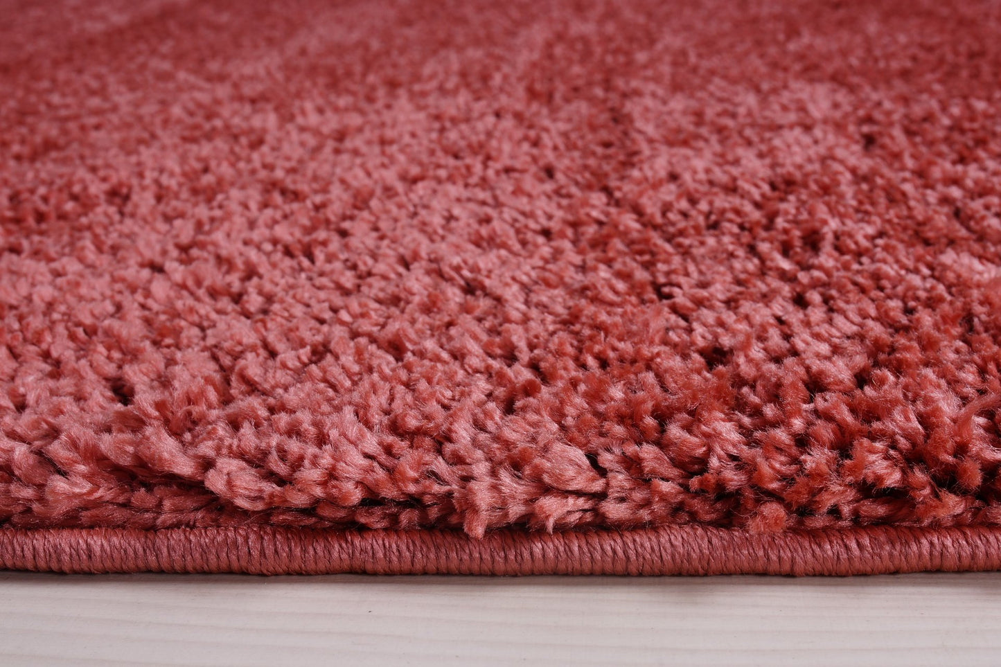 Solid Color Shaggy Meknes Durable Beautiful Turkish Rug in Peach Orange