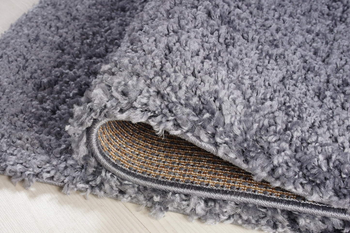 Solid Color Shaggy Meknes Durable Beautiful Turkish Rug in Gray