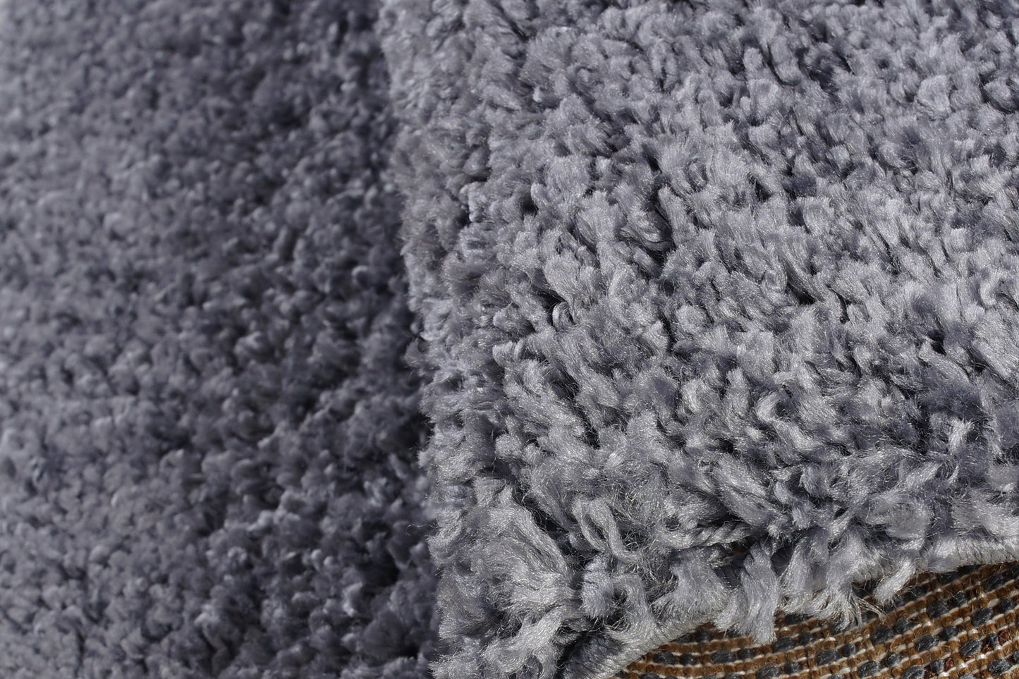 Solid Color Shaggy Meknes Durable Beautiful Turkish Rug in Gray