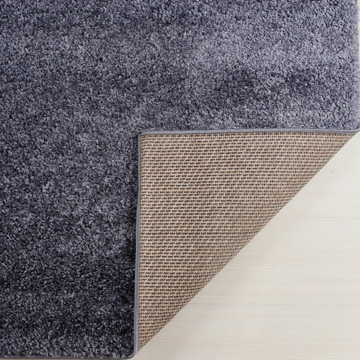 Solid Color Shaggy Meknes Durable Beautiful Turkish Rug in Gray