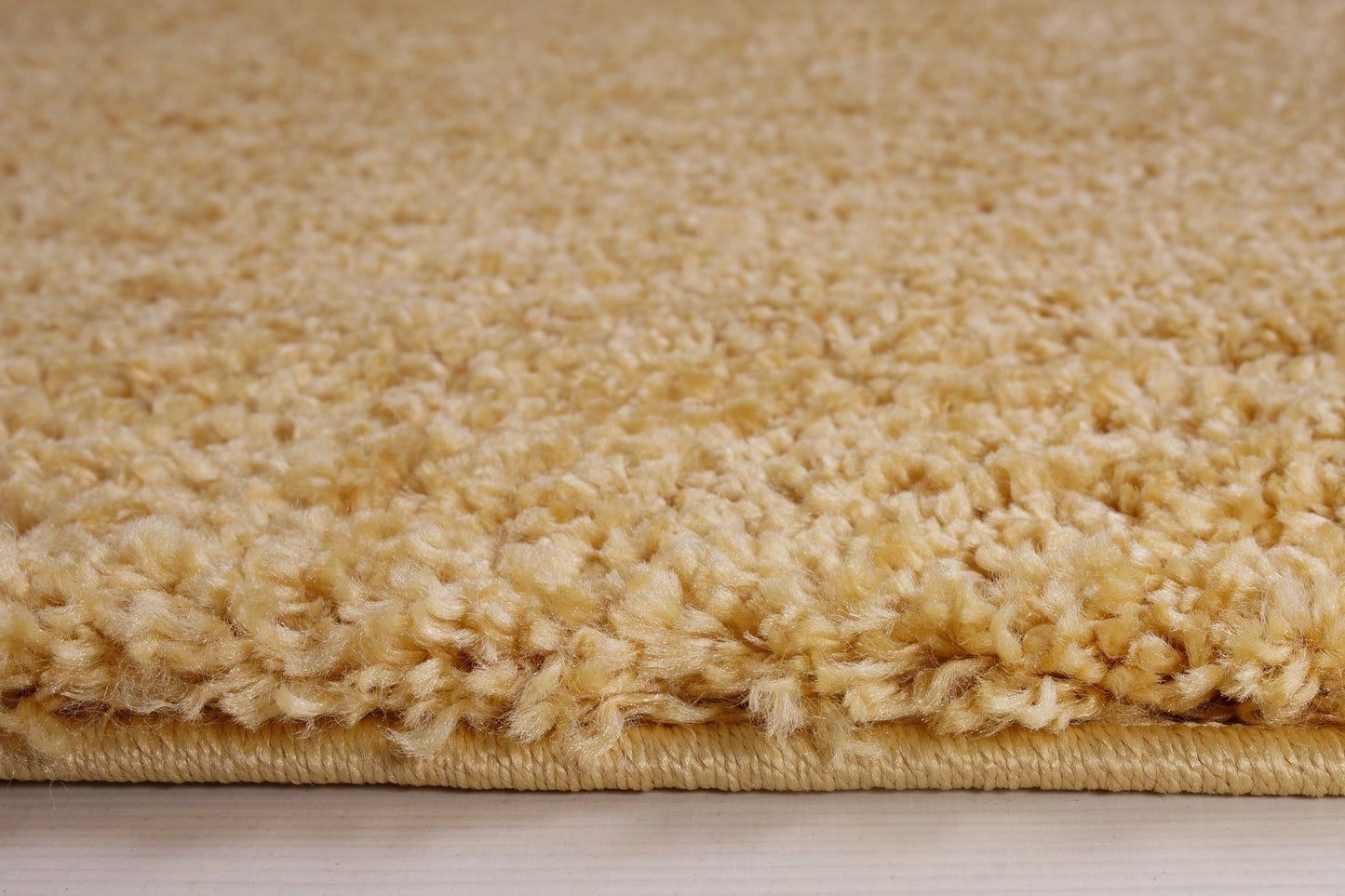 Solid Color Shaggy Meknes Durable Beautiful Turkish Rug in Yellow